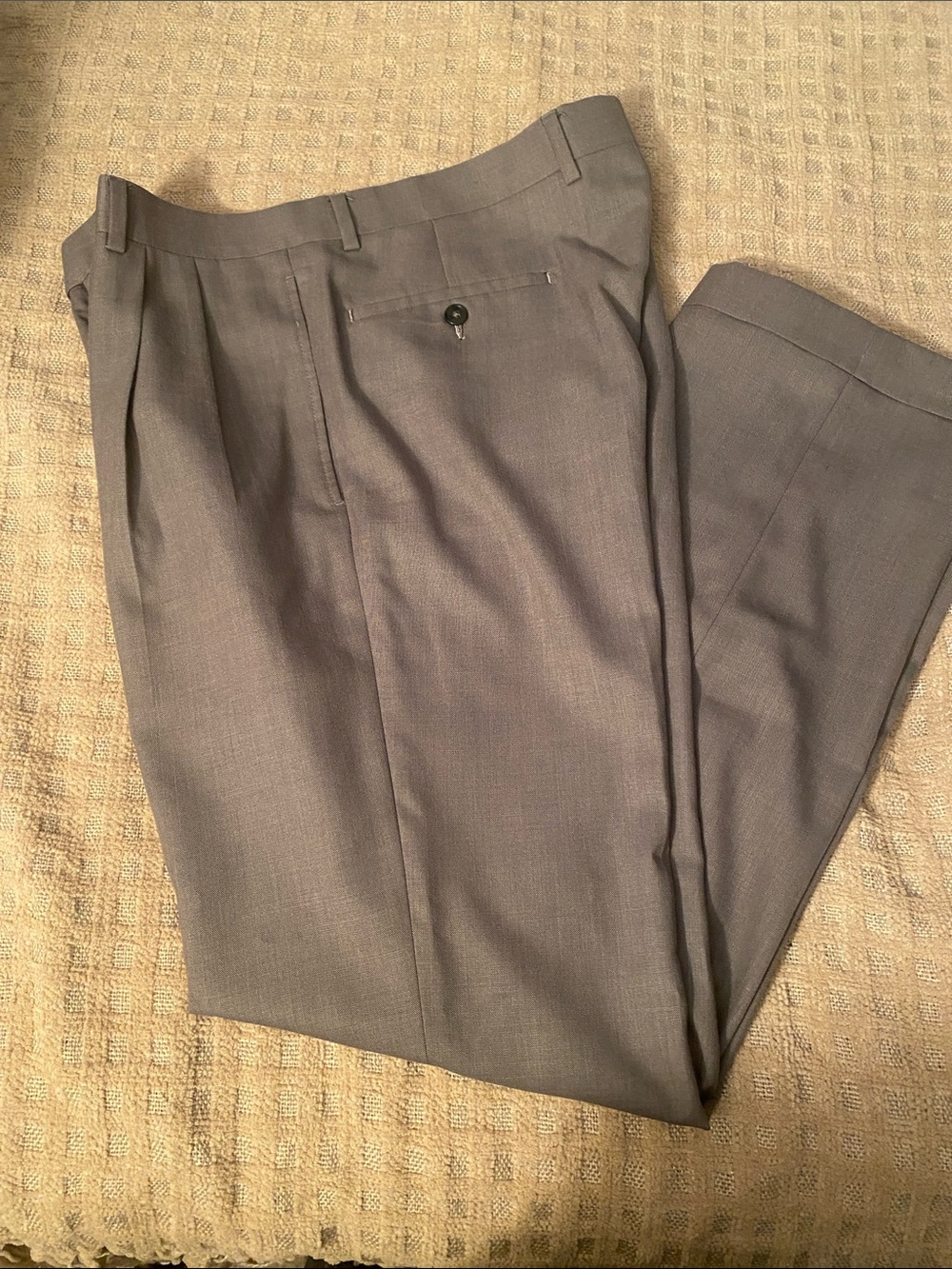 Lauren Ralph Lauren Men's Gray Dress Pants - Tailored Pleat Front